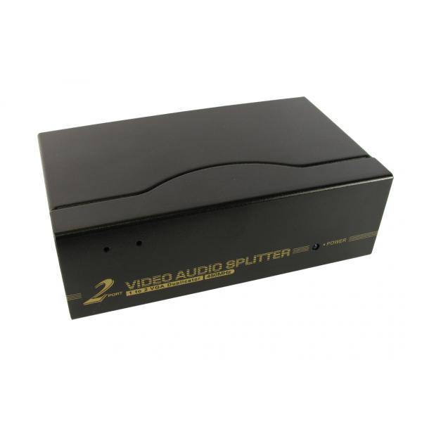 Cables Direct 2xVGA 3.5mm 450Mhz VGA (2 Port SVGA Splitter with Audio [450 MHz])