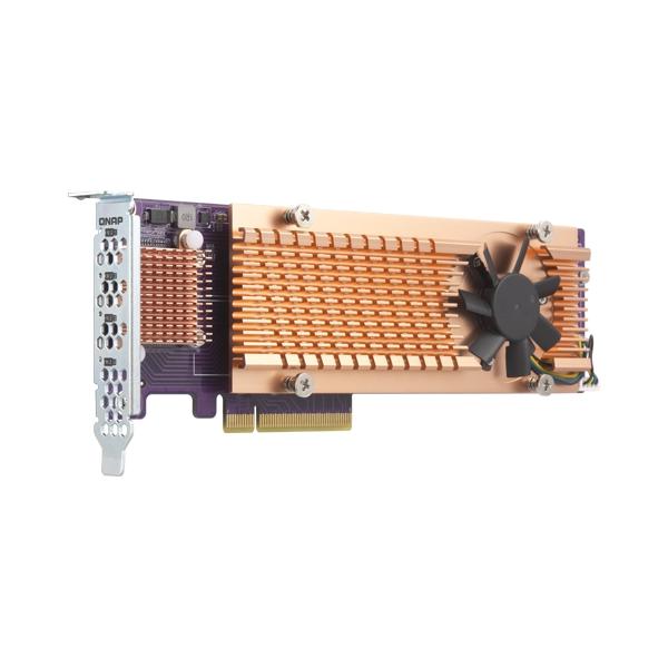 QNAP QM2-4P-384 scheda di interfaccia e adattatore Interno PCIe (Quad M.2 PCIe SSD expansion card supports up to four M.2 2280 formfactor M.2 PCIe [Gen3 x4] SSDs PCIe Gen3 x8 host interface Low-profi