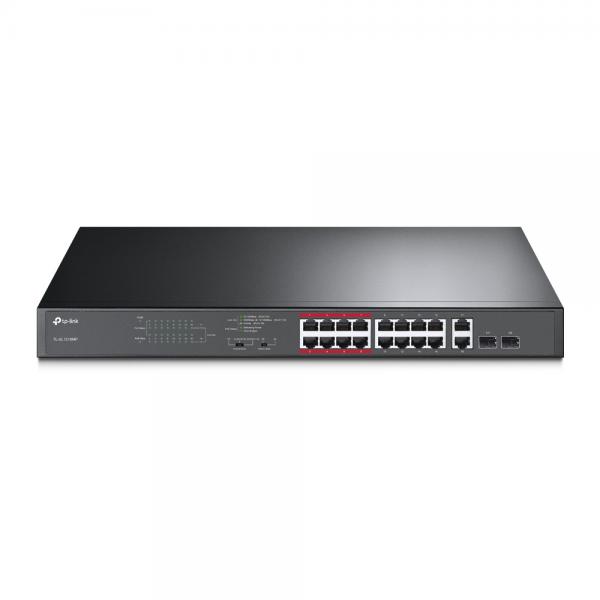 TP-Link TL-SL1218MP Non gestito Gigabit Ethernet [10/100/1000] Supporto Power over Ethernet [PoE] 1U Nero (TP-LINK TL-SL1218MP 16P UNMAN POE SW)