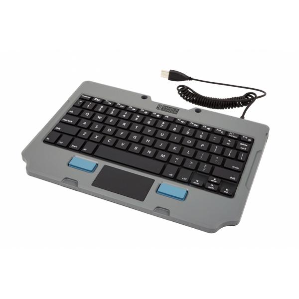 Gamber-Johnson 7160-1449-00 tastiera per dispositivo mobile QWERTY Inglese US USB Nero, Grigio (RUGGED LITE KEYBOARD - USE WITH 7160-1470-00)