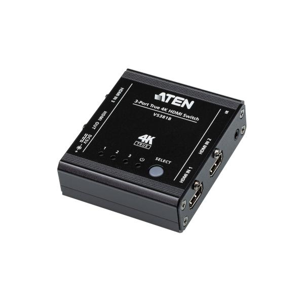 ATEN Switch True 4K HDMI a 3 porte (ATEN VS381B - video-/audioswitch - 3 p)