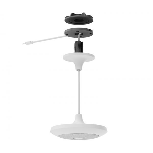 Logitech 952-000123 sistema di conferenza Supporto a sospensione (Logitech Webcam RALLY MIC POD PENDANT MOUNT Expension white +++ Deckenh?ngehalterung f?r Rally Mic Pod Mikrofone)
