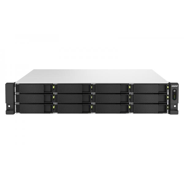 QNAP TS-h1887XU-RP NAS Armadio [2U] Intel Xeon E E-2334 16 GB DDR4 0 TB QuTS hero Nero, Bianco (18-Bay 2U rackmount NAS Intel Xeon E-2334 4 cores / 8 threads 3.4 GHz processor [boost up to 4.8 GHz] 1
