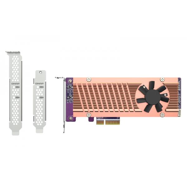 QNAP QM2-2P-344A scheda di interfaccia e adattatore Interno M.2 (QNAP QM2-2P-344 - Storage controller - M.2 - PCIe - low profile - PCIe 3.0 x4 - for QNAP QGD-1600)