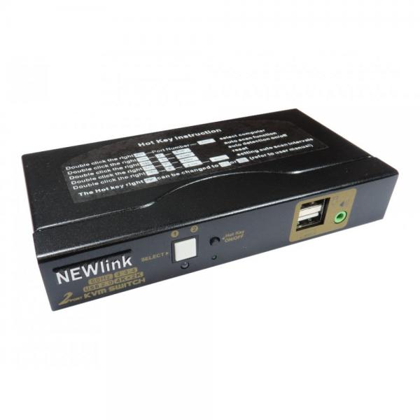 Cables Direct NLKVMHDMI-22A switch per keyboard-video-mouse [kvm] Nero (Two Port HDMI v2.0 & USB KVM Switch)