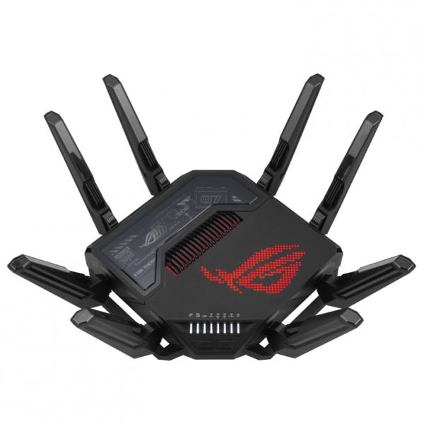 ASUS ROG Rapture GT-BE98 router wireless 10 Gigabit Ethernet Quad-band [2.4 GHz / 5 GHz-1 / 5 GHz-2 / 6 GHz] Nero (ROG RAPTURE GT-BE98 WIFI 7 ROUTER)