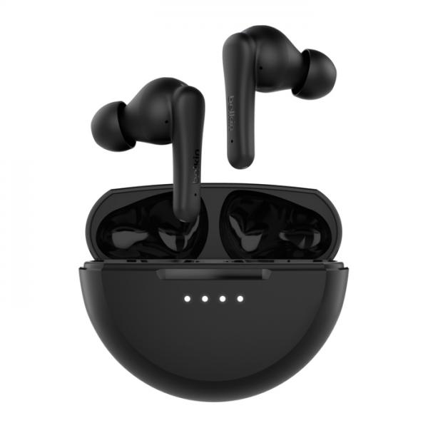 Belkin SoundForm Rhythm Cuffie Wireless In-ear Musica e Chiamate Micro-USB Bluetooth Nero (SOUNDFORM RHYTHM TRUE WLESS BUDS BLK)
