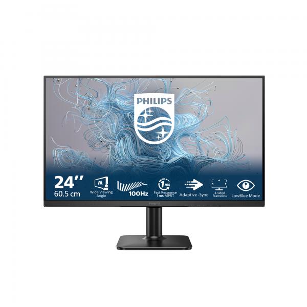 Philips Serie 1000 24E2N1100LB/00 Monitor PC 60,5 cm [23.8] 1920 x 1080 Pixel Full HD LCD Nero (Philips 24E2N1100LB - 1000 Series - monitor a LED - 24 [23.8 visualizzabile] - 1920 x 1080 Full HD [108