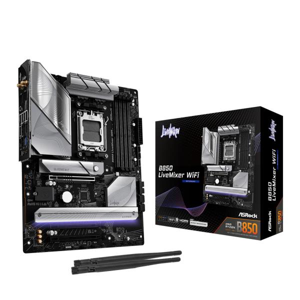 Asrock B850 LiveMixer WiFi AMD B850 Socket AM5 ATX (ASRock - bundkort - ATX)