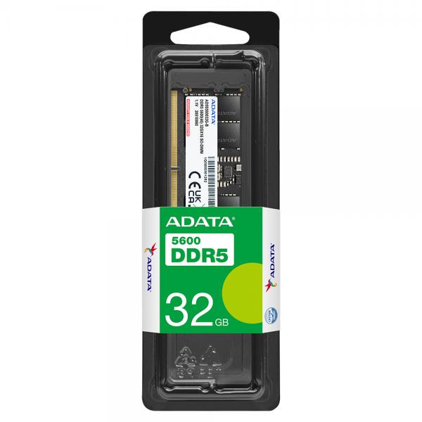 ADATA AD5S560032G-S memoria 32 GB 1 x 32 GB DDR5 262-pin SO-DIMM Data Integrity Check [verifica integrità dati] (ADATA STANDARD 32GB DDR5 5600)