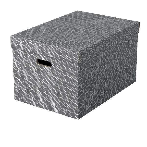 Esselte 628287 scatola per la conservazione di documenti Cartoncino Grigio (Esselte Home - opbevaringsboks - gr? [)