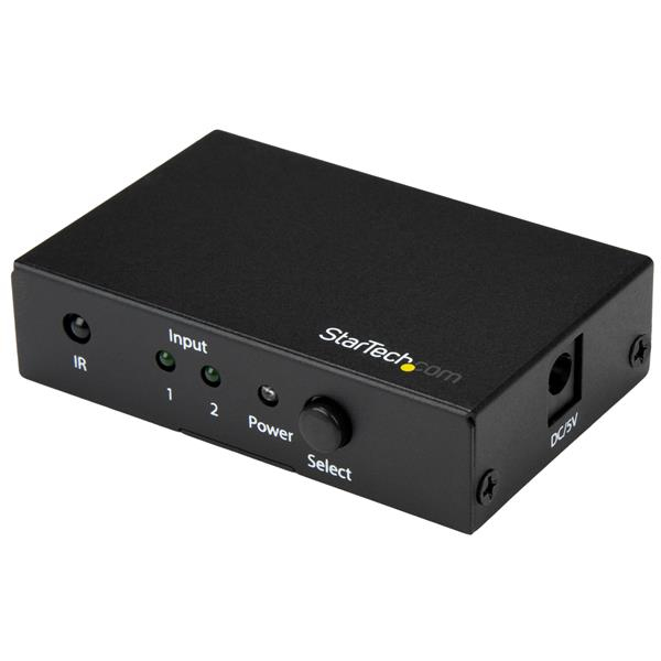 StarTech.com VS221HD20 conmutador de vídeo HDMI (Startech Switch HDMI a 2 porte - Commutatore HDMI 2x1 - Ultra HD 4k 60Hz - Selettore video/audio - 2 x HDMI - desktop - per P/N: SVA5H2NEUA)