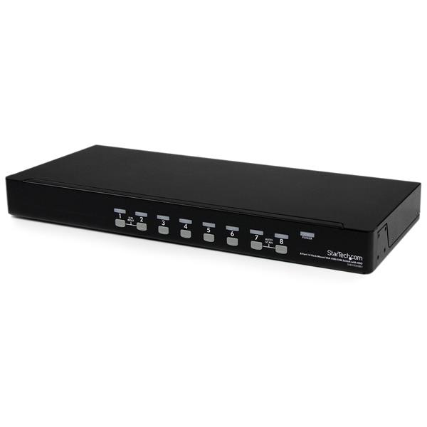 StarTech.com Switch KVM USB 8 porte, montabile a rack 1U, con OSD (Startech 8-Port USB KVM Swith with OSD - TAA Compliant - 1U Rack Mountable VGA KVM Switch [SV831DUSBU] - KVM switch - 8 x KVM port[s