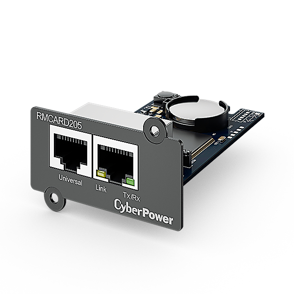 CyberPower RMCARD205 accessorio per gruppi di continuità [UPS] (CYBERPOWER SNMP-network card RMCARD 205 for remote manangement and input for ENVSENSOR. Compatible with PR; OR; OL and OLS Serie [2Year