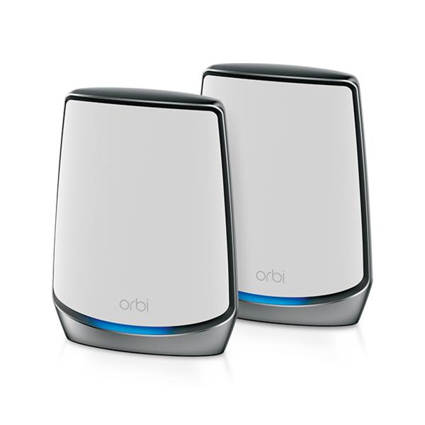 NETGEAR Orbi RBK852 AX6000 WiFi 6 Mesh System Banda tripla [2.4 GHz/5 GHz/5 GHz] Wi-Fi 6 [802.11ax] Grigio, Bianco 8 Interno (Netgear)