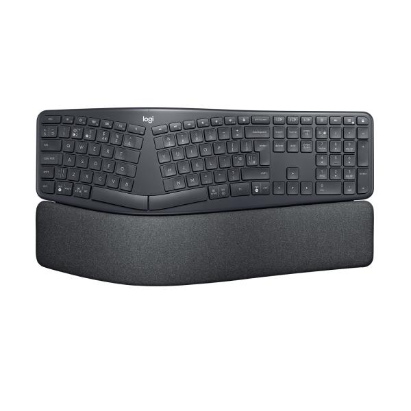 Logitech ERGO K860 (Logitech ERGO K860 - Tastiera - senza fili - 2.4 GHz, Bluetooth 5.0 - QWERTY - USA Internazionale - grafite)