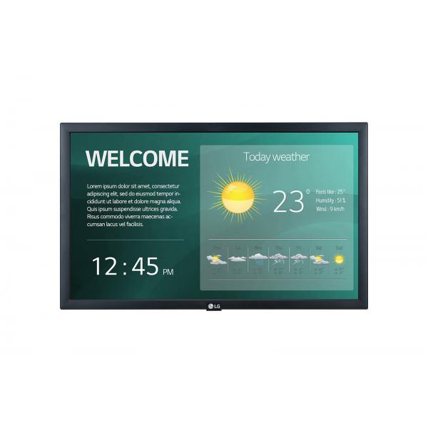 LG 22SM3G-B visualizzatore di messaggi Pannello piatto per segnaletica digitale 54,6 cm [21.5] IPS Wi-Fi 250 cd/m² Full HD Nero Processore integrato 16/7 (LG 22SM3G-B SM3G Series - 22 Klasse [)