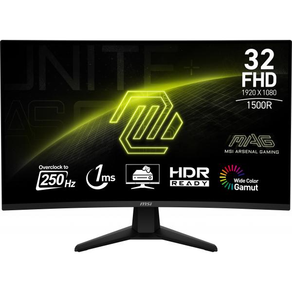 MSI MAG 32C6X Monitor PC 80 cm [31.5] 1920 x 1080 Pixel Full HD Nero (MSI)