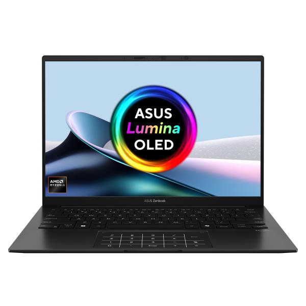 ASUS Zenbook 14 OLED UM3406KA-PP013W AMD Ryzen AI 5 340 Computer portatile 35,6 cm [14] 3K 16 GB LPDDR5x-SDRAM 1 TB SSD Wi-Fi 6E [802.11ax] Windows 11 Home Nero (ASUS) - Versione UK