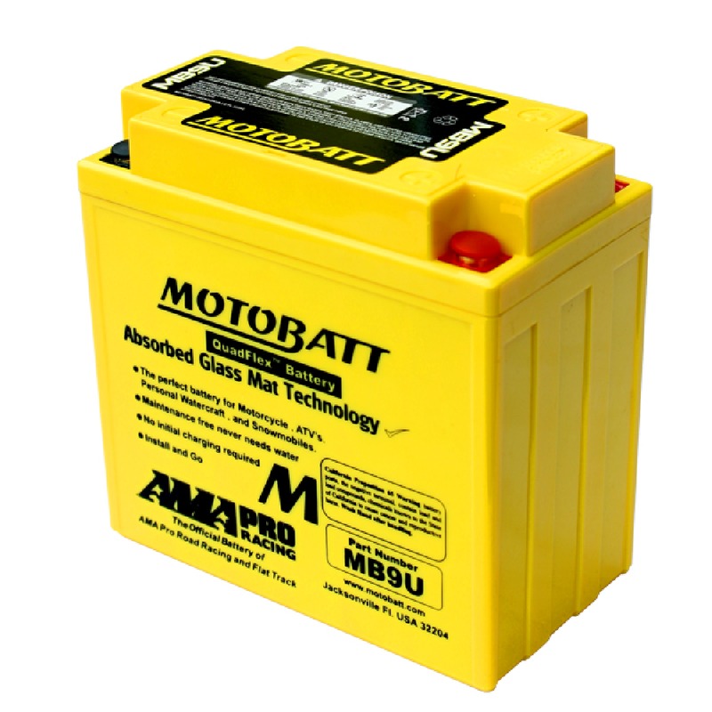 MotoBatt MB9U 12V 11Ah – Batteria AGM Precaricata e Sigillata