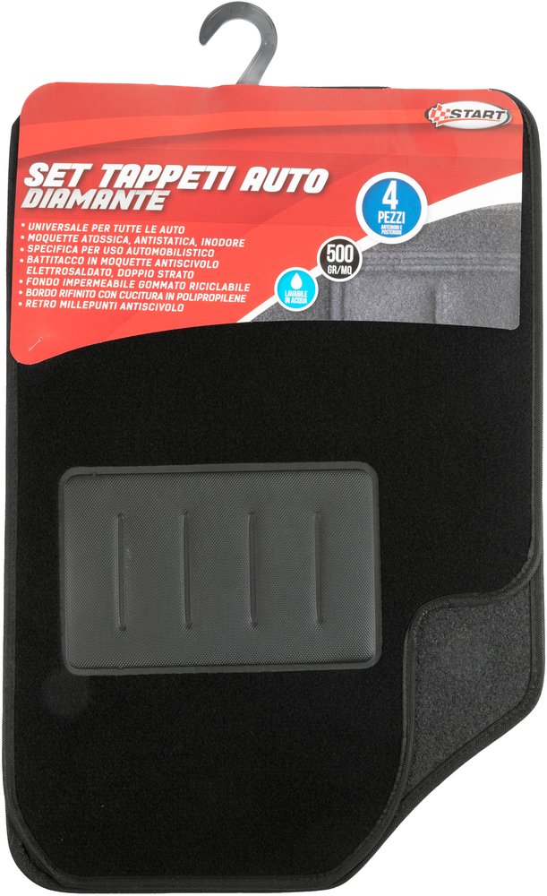 Set Completo Tappeti Auto Diamante in moquette 500 GR/MQ Universale - Image 5