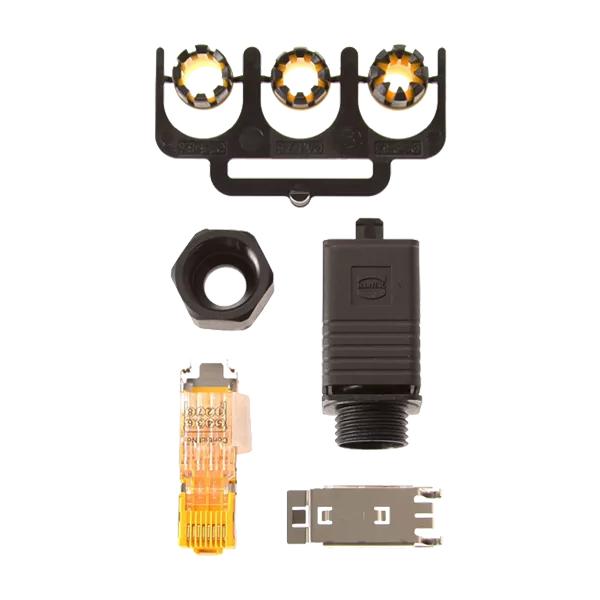 Axis 5700-371 cavo di collegamento RJ-45 Nero (SPR CONN PUSH PULL PLUG IDC-8 - IP67 SPR - Warranty: 60M)