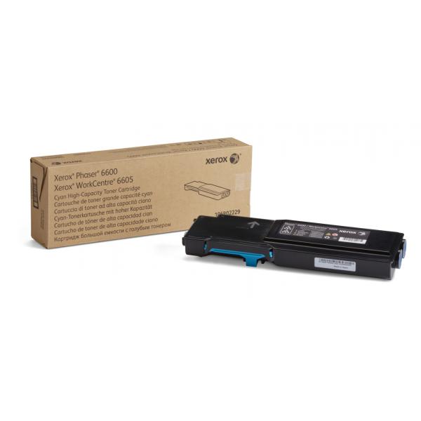 Xerox Cartuccia toner Ciano per Phaser™ 6600, WorkCentre™ 6605 (HIGH CAP CYAN TONER CARTRIDGE 6K)