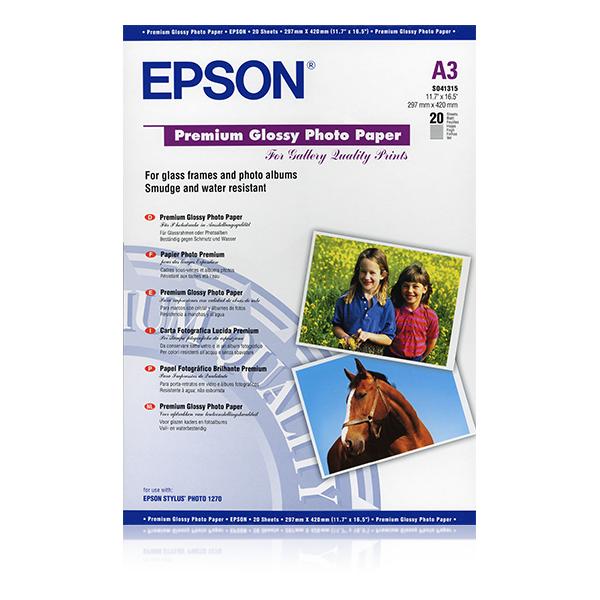 Epson Carta fotografica lucida Premium (PREMIUM GLOSSY PHOTO PAPER A3 20SH)