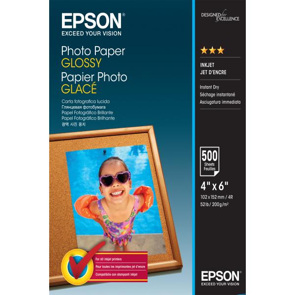 Epson Photo Paper Glossy - 10x15cm - 500 Fogli (PHOTO PAPER GLOSSY 10X15CM 500 SHEET)