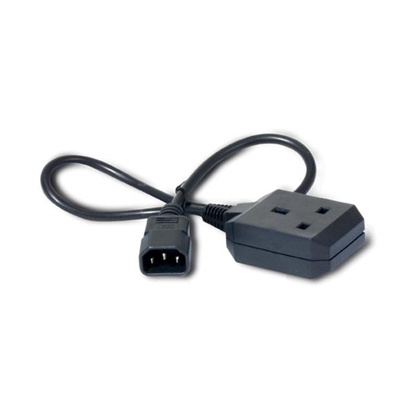 APC C14/BS1363 0.6m Nero 0,6 m Accoppiatore C14 (POWER CORD - IEC 320 C14 TO UK RECEPTACLE)