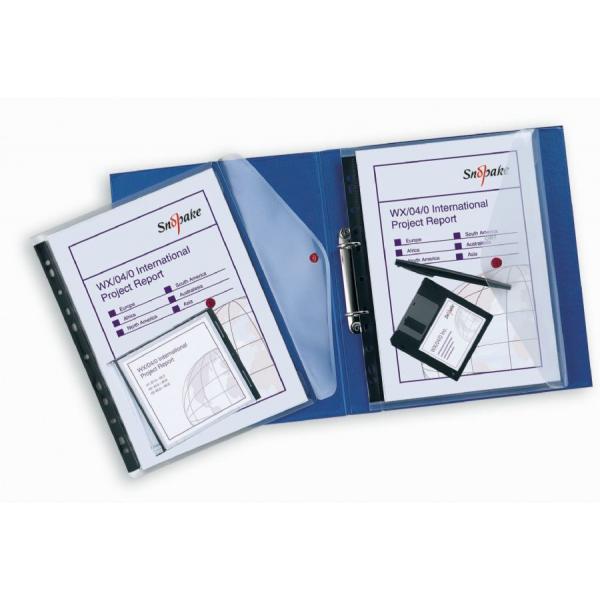 Snopake 12566 raccoglitore ad anelli A4 Trasparente (Snopake Polyfile RingBinder Wallet A4 Clear- 5 Files)