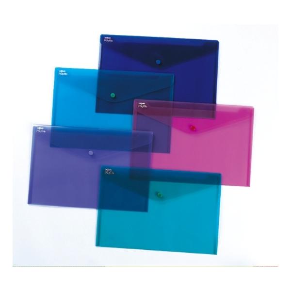 Snopake PolyFile - A4+[Foolscap] Electra Blue Blu A4+ (Snopake Polyfile Foolscap Electra Blue- 5 Files)