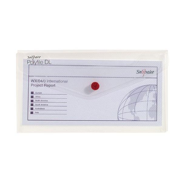 Snopake 11154X cartellina con fermafoglio Polipropilene [PP] Trasparente (Snopake Polyfile Foolscap Clear- 5 Files)