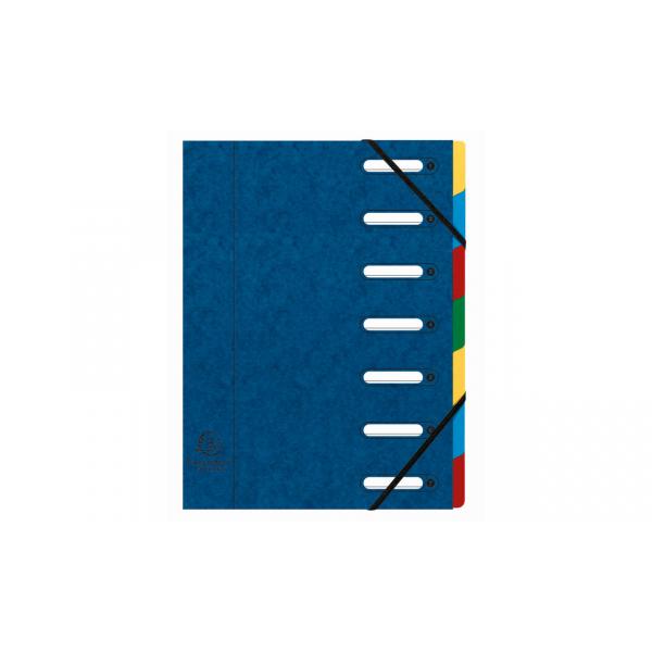 Exacompta 55072E intercalare Blu, Multicolore (Exacompta Harmonika multipart file A4 7 Part Blue Pack of 8)