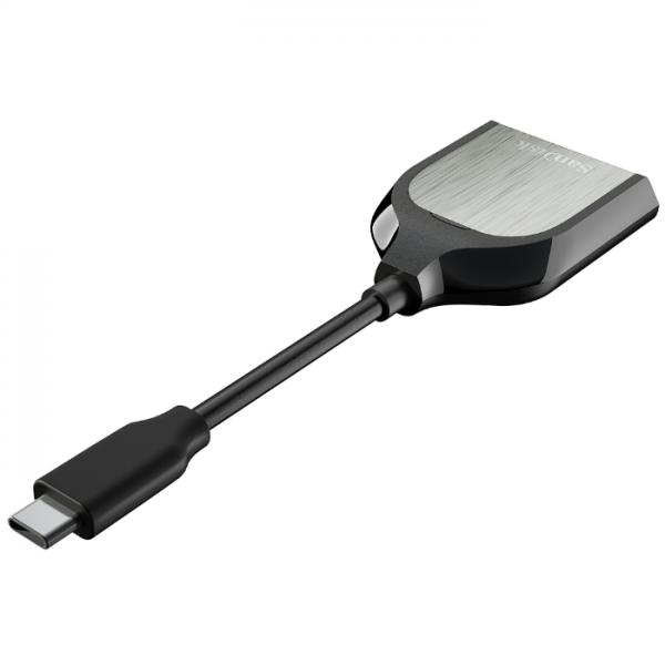 SanDisk Extreme PRO lettore di schede USB 3.2 Gen 1 [3.1 Gen 1] Type-C Nero, Argento (USB Type-C Reader for SD - UHS-I & UHS-II SDDR-409-G46 - Warranty: 12M)