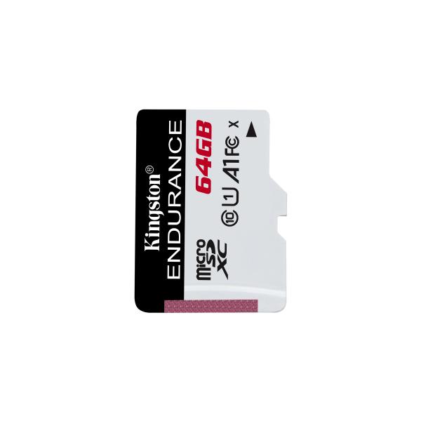 Kingston Technology High Endurance 64 GB MicroSD UHS-I Classe 10 (64GBMICROSDXC ENDURANCE 95R/30W - C10 A1 UHS-I CARD ONLY)