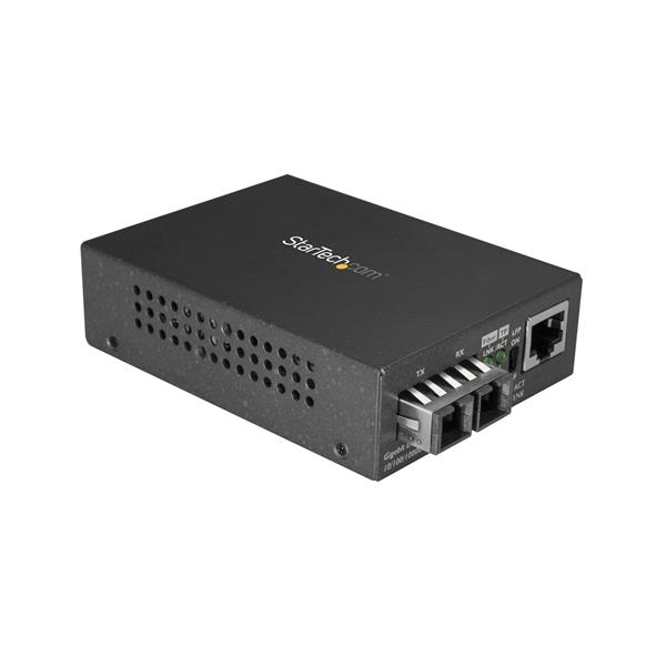 StarTech.com Convertitore Multimediale Gigabit Ethernet Gbe a Fibra SC - 1000Base-LX - Monomodale - 10Km (Startech Singlemode [SM] SC Fiber Media Converter for 10/100/1000 Network, 10km, Gigabit Ethe