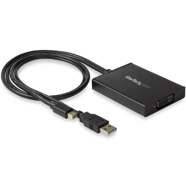 StarTech.com Adattatore mini DisplayPort a Dual Link DVI - Alimentato via USB - Nero (StarTech Mini DisplayPort to Dual-Link DVI Adapter - USB Powered - Dual Link Connectivity - Black - DVI Active Di