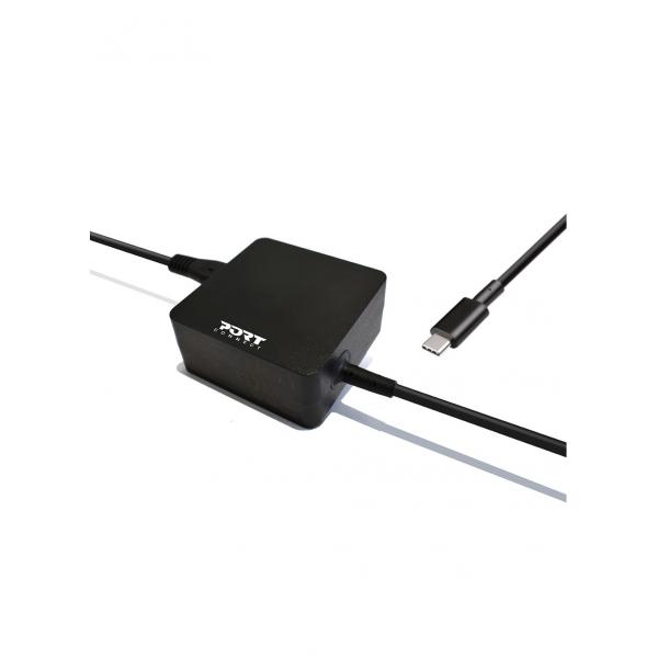 Port Designs 900096 adattatore e invertitore Interno 45 W Nero (PORT Connect POWER SUPPLY TYPE C - str)