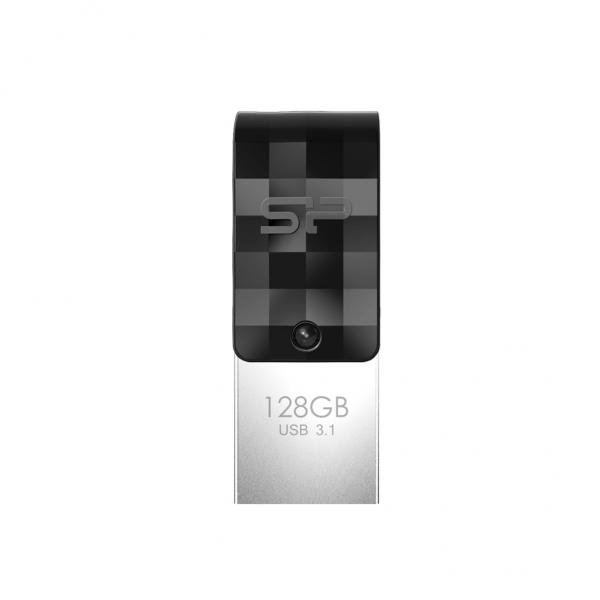 Silicon Power Mobile C31 unità flash USB 128 GB USB Type-A / USB Type-C 3.2 Gen 1 [3.1 Gen 1] Nero, Grigio, Argento (Mobile C31 Usb Flash Drive - 128 Gb Usb Type-A / Usb - Type-C 3.2 Gen 1 [3.1 Gen 1