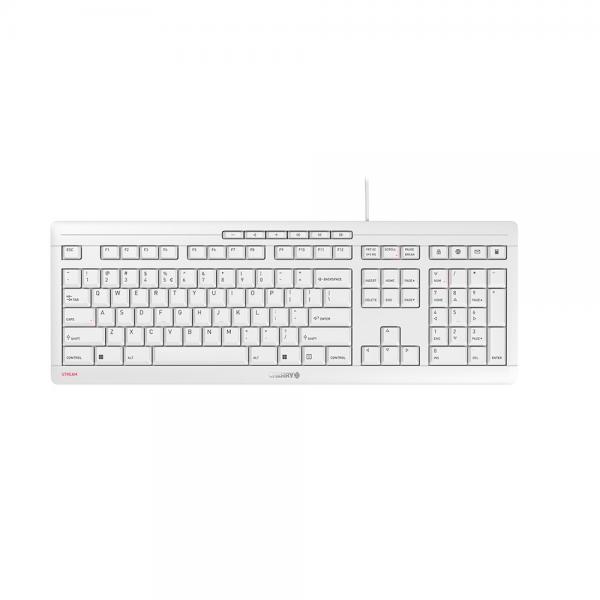 Contour Design STREAM tastiera Ufficio USB QWERTY Inglese US Bianco (CHERRY STREAM KEYBOARD US - ENGLISH W/EURO SYM WHITE-GRAY) - Versione UK