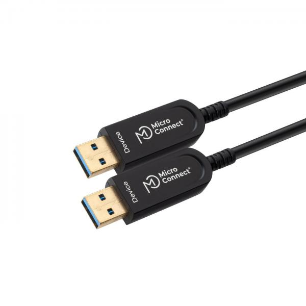 Microconnect USB3.0AA10BOP cavo USB USB 3.2 Gen 1 [3.1 Gen 1] 10 m USB A Nero (Premium Optic USB 3.2 Gen 1 - A-A 10m 5Gbps Not downward - compatible with USB 2.0 - Warranty: 300M)