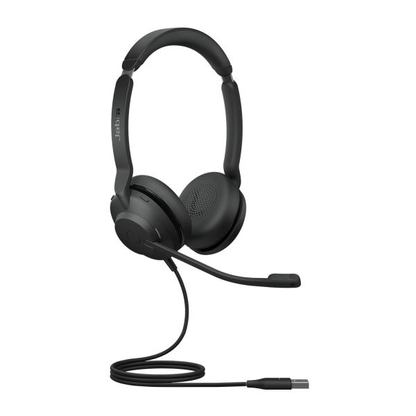 Jabra Evolve2 30 Auricolare Cablato A Padiglione Ufficio (Evolve2 30, UC Stereo Headset - Head-band USB Type-A Black - Evolve2 30 USB-A, UC Stereo, Headset, Head-band, Office/Call center, Black, - Wa