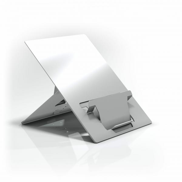 STANDIVARIUS Oryx evo D Supporto per computer portatile Alluminio, Argento 43,2 cm [17] (Laptop Stand with In-line Document Holder - Natural Aluminium)
