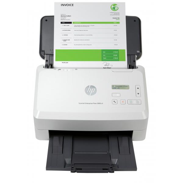 HP ScanJet Enterprise Flow 5000 s5 Scanner a foglio 600 x 600 DPI (Scanjet Enterprise Flow 5000 - S5 Sheet-Fed Scanner 600 X - 600 Dpi A4 White - Warranty: 12M)