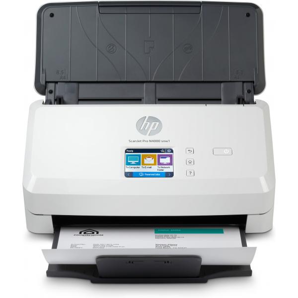 HP ScanJet Pro N4000 snw1 Scanner a foglio 600 x 600 DPI A4 Nero, Bianco (Scanjet Pro N4000 Snw1 - Sheet-Feed Scanner Sheet-Fed - Scanner 600 X 600 Dpi A4 Black, White - Warranty: 12M)