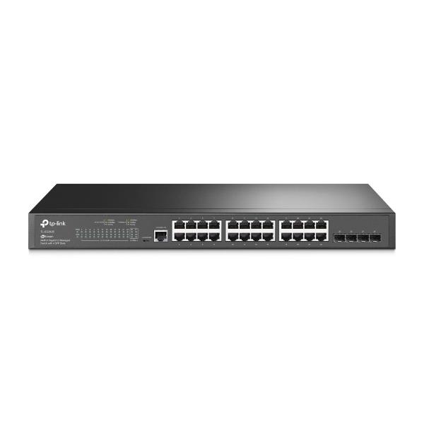 TP-Link JetStream TL-SG3428 switch di rete Gestito L2/L3 Gigabit Ethernet [10/100/1000] 1U Nero (TP-Link JetStream TL-SG3428 24-Port Metal Gigabit L2+ Managed Switch with 4 SFP Slots)