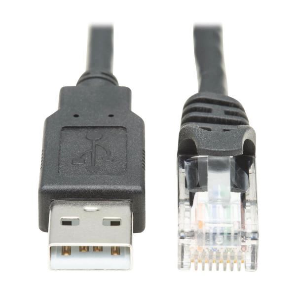 Tripp Lite U009-006-RJ45-X adattatore per inversione del genere dei cavi RJ-45 USB 2.0 Type-A Nero (Usb-A To Rj45 Rollover - Console Cable [M/M] - Cisco - Compatible, 250 Kbps, 6 Ft. [1.83 M], Black