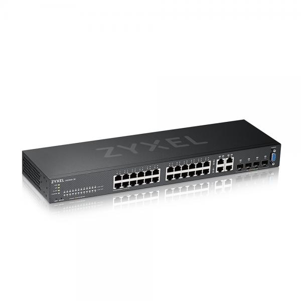 Zyxel GS2220-28-EU0101F switch di rete Gestito L2 Gigabit Ethernet [10/100/1000] Nero (Zyxel GS2220-28 - Switch - gestito - 24 x 10/100/1000 + 4 x combo Gigabit SFP - montabile su rack)
