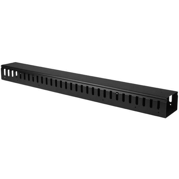 StarTech.com Pannello Gestione Cavi Orizzontale per Armadi Rack 20U - Sistema gestione Passacavi con ganci (CABLE MANAGEMENT DUCT 3FT - SERVER RACK VERTICAL FINGER SLOT)